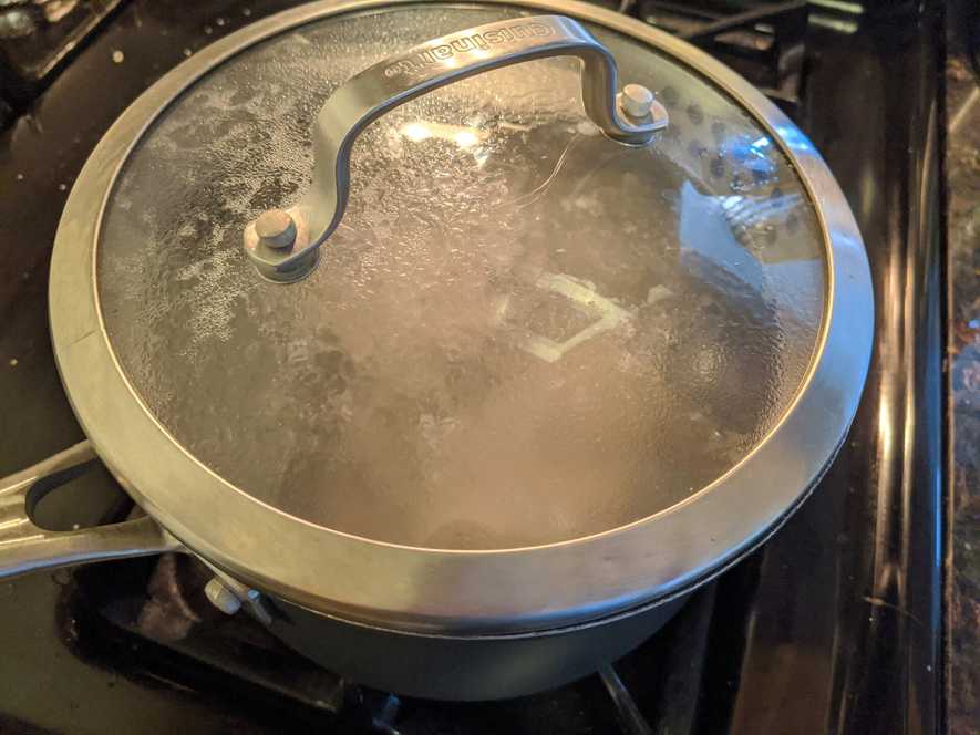 Simmer while covered