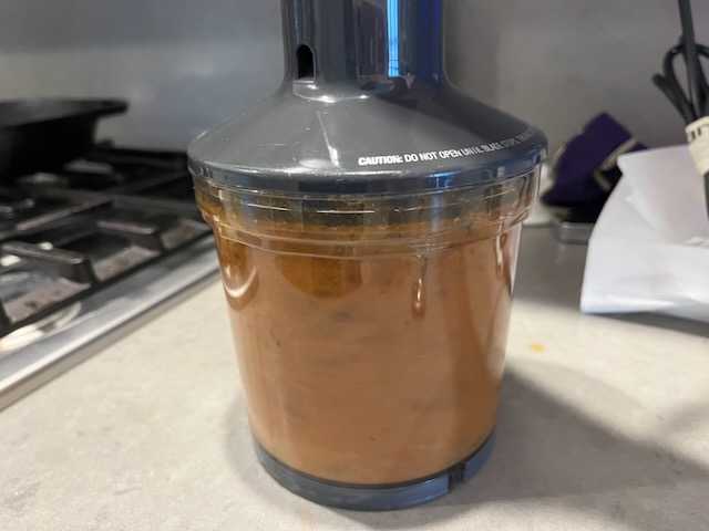 Blend chile sauce with aromatics