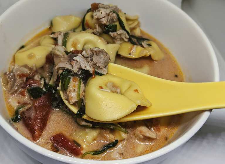 Creamy Tortellini Chicken Soup