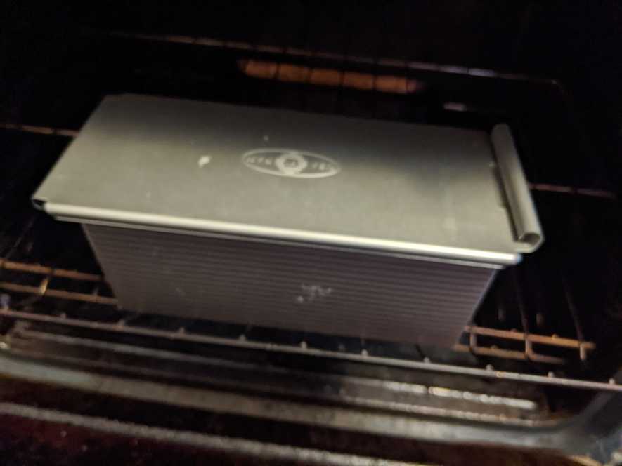 Place bread in oven.