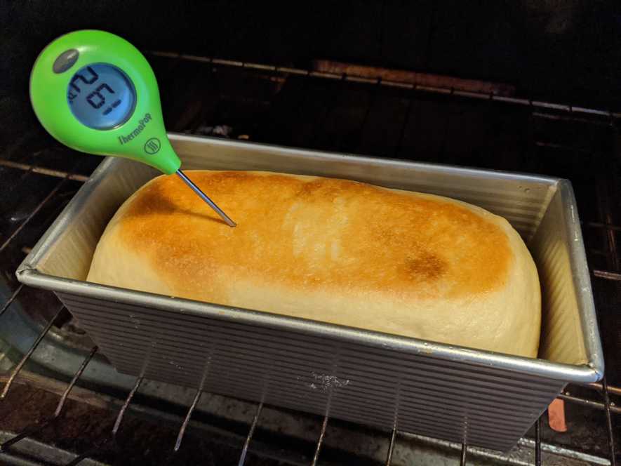 Check internal temperature of bread