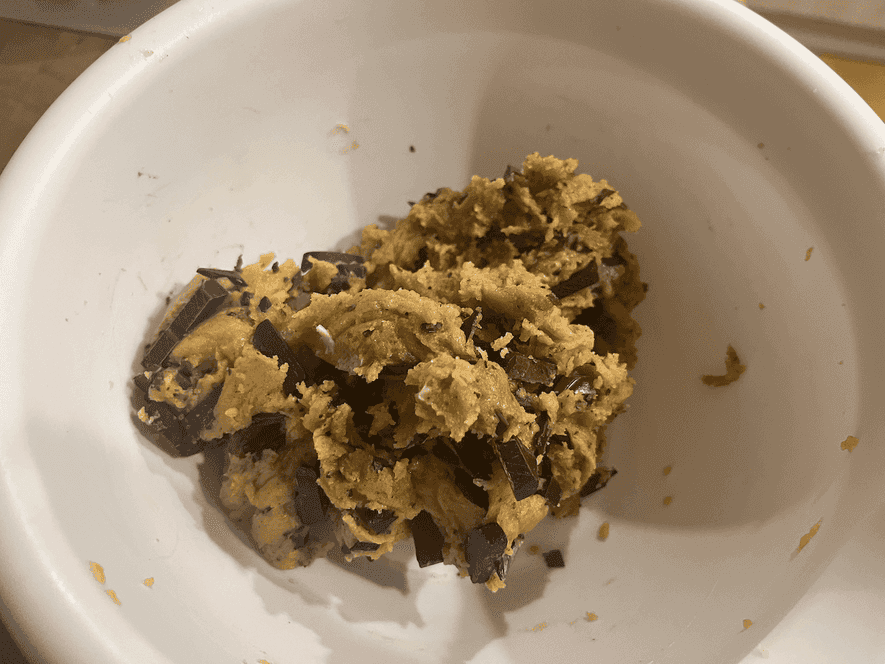 Mix in dry ingredients