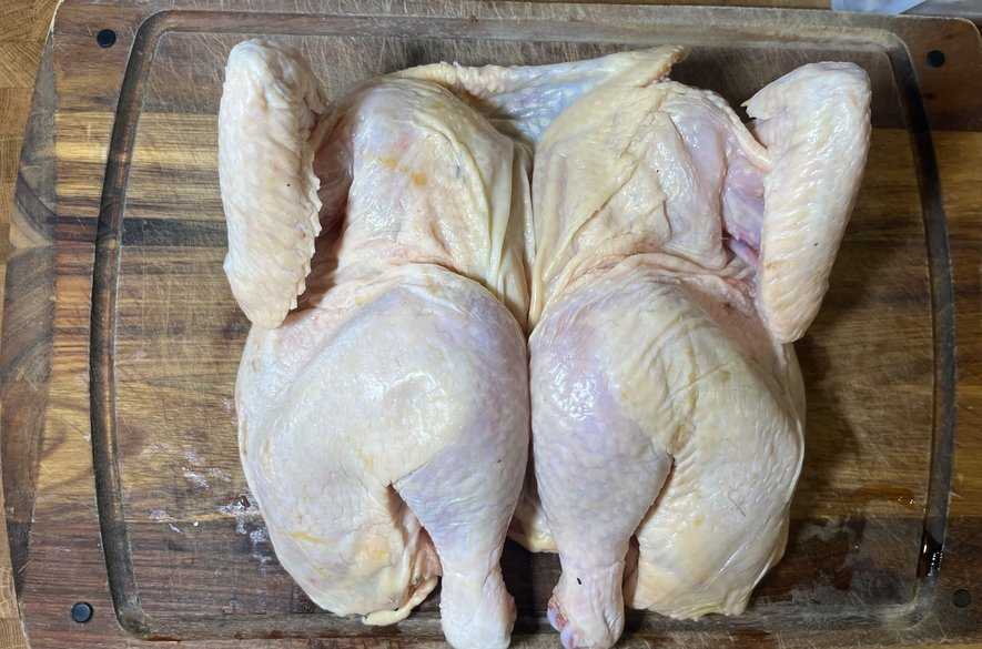 Spatchcock and Season Under Skin