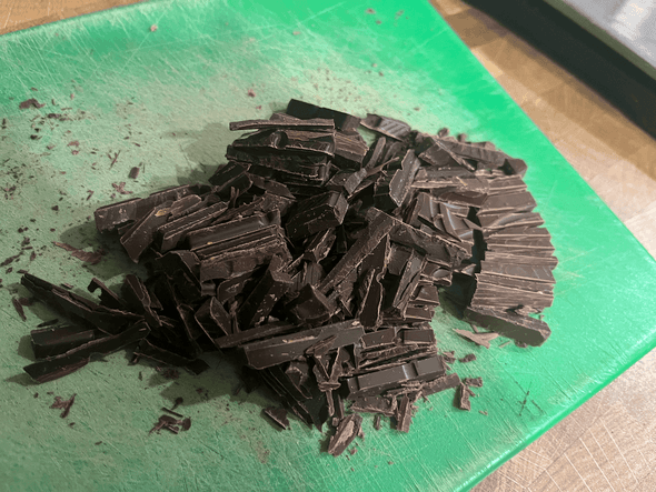 chopped chocolate