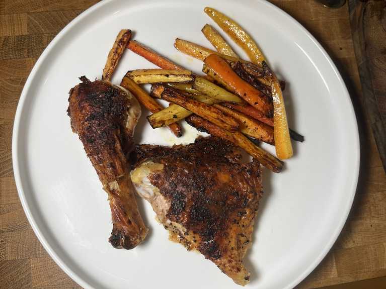 Spatchcocked Air Fryer Chicken